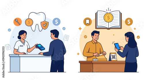 Mobile Banking Payment Illustration