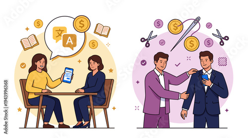 Mobile Banking Payment Illustration