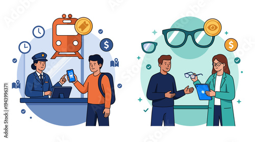 Mobile Banking Payment Illustration