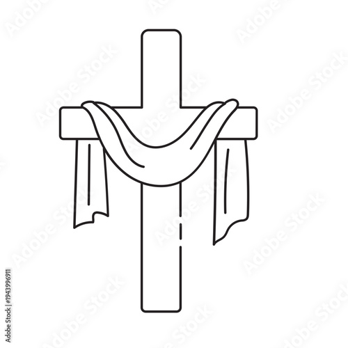 Crucifix with Shroud Outline