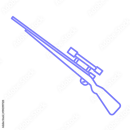Sniper Rifle Outline Icon
