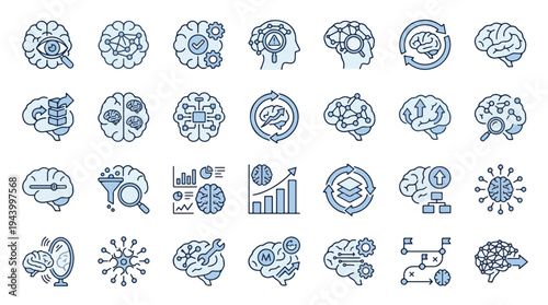 Drone Delivery Icon Set Logistics Tracking Shipping Service Quadcopter Package Transport Vector Map GPS Location Smart Mobile App Notification Review Rating Feedback Outline Blue Modern Speed Commerce