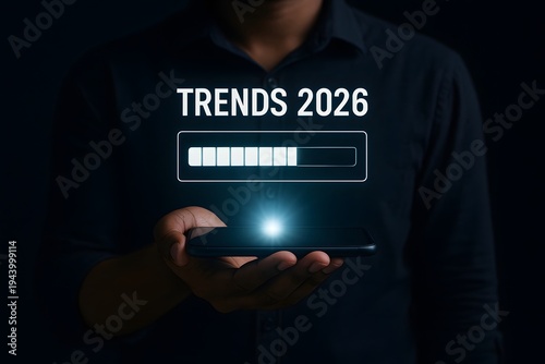 Person holds a smartphone displaying 