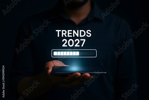Person holds a smartphone displaying 
