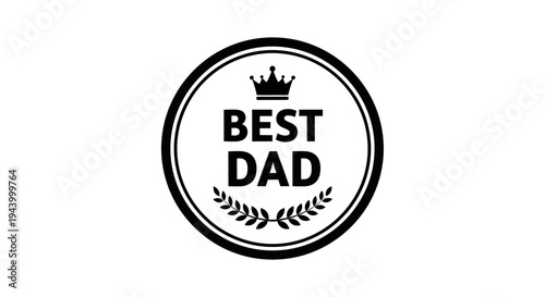 Best Dad logo with crown.