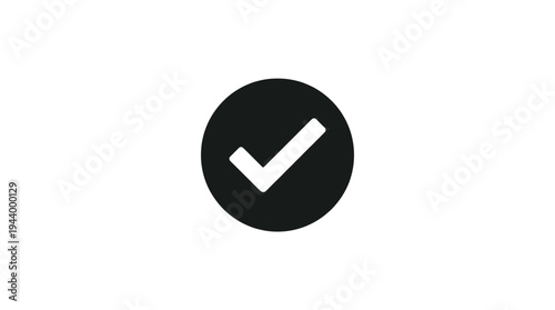 Black Check Mark Circle Icon