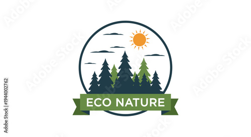 Eco Nature Forest Conservation Logo Design.