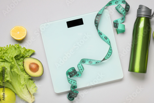 Weight scales with measurin...