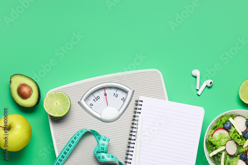 Weight scales with measurin...