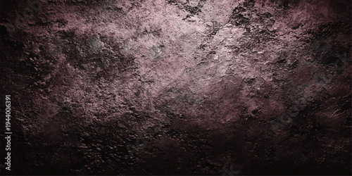 A dark grunge wall background features an aged concrete surface with a dirty vintage texture and rusty brown paint patterns for a dark grungy backdrop design