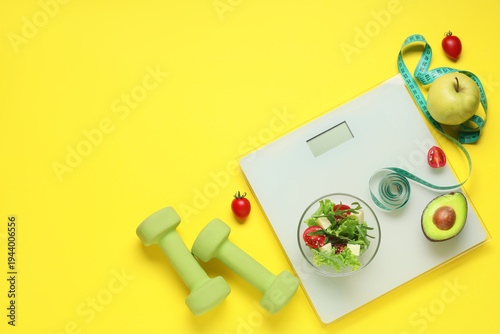 Weight scales with measurin...