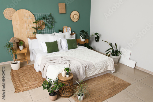 Big comfortable bed, tables...
