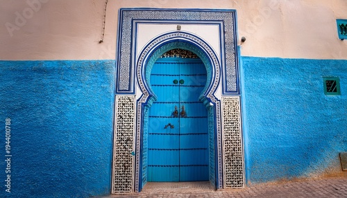 old traditional doorway in the moroccan town of essaoira