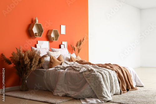 Interior of stylish bedroom...