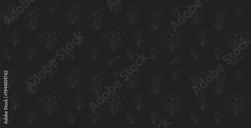 Dark Subtle Floral Texture Background
