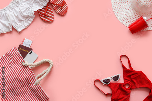 Frame made of composition w...