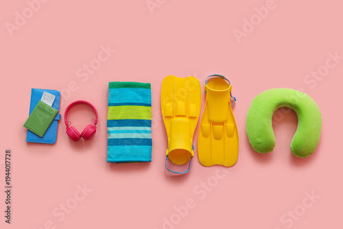 Summer composition with tra...