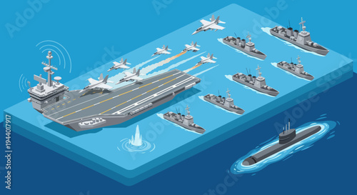Aircraft Carrier and Naval Fleet.
