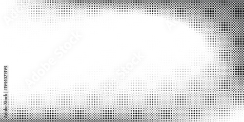 Vector halftone faded gradient texture, grunge dotted pattern background, black and white noise grain wallpaper, retro pixel vector backdrop. background design