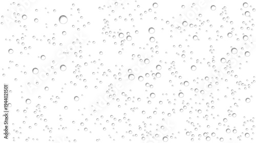 Realistic Water Droplets, Transparent Rain Overlay for Dynamic Backgrounds Vector