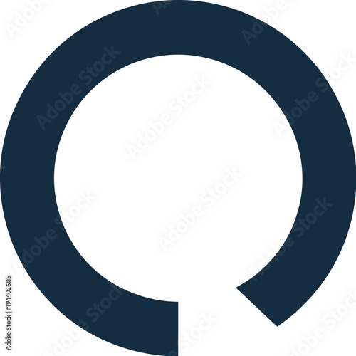 Dark blue circular loading indicator icon shows incomplete.