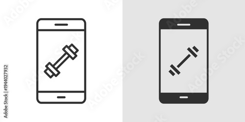 Fitness App Icon representing mobile health tracking, workout monitoring, exercise routines, and wellness management through digital platforms.