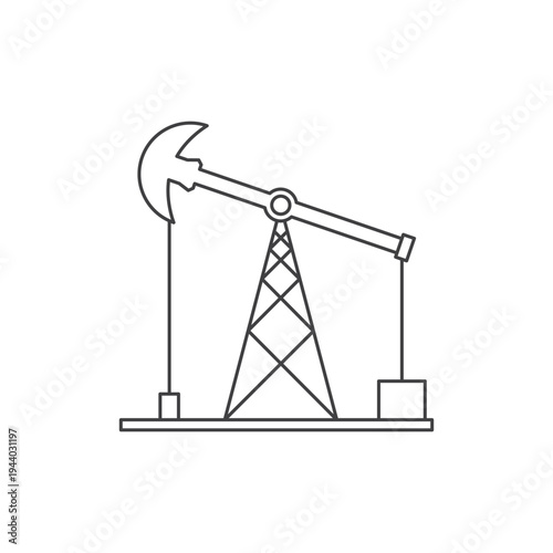 Oil pump oil drilling icon