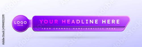 Modern Lower Third Banner for Broadcast News and TV Media Titles