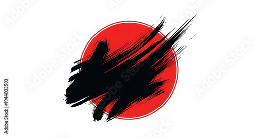 Layered mountain range abstract landscape red blue and grey colors