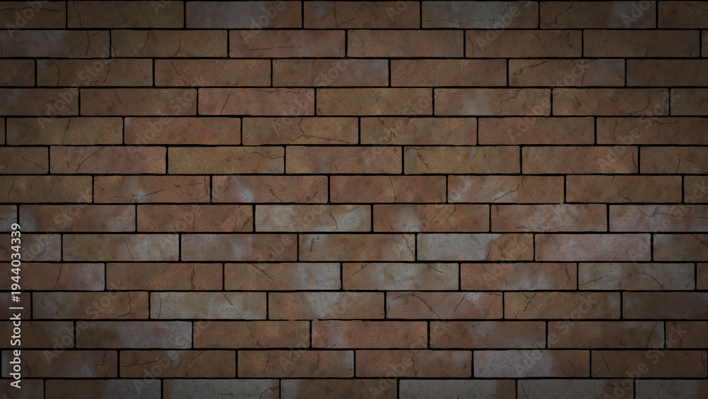 Fototapeta premium Destroyed wall brick texture on isolated background. Material grunged rocks overlays textured.