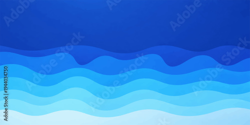 Abstract blue waves background featuring a seamless vector pattern of wavy lines and soft curves to create a stylish water texture for a modern ocean nature wallpaper design