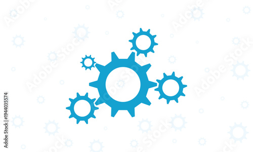Gear Mechanism System Illustration Technology Engineering Process Concept