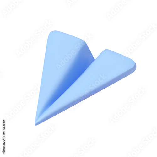 Minimalistic blue paper plane vector icon. Perfect for messaging, communication, or travel-related apps and websites