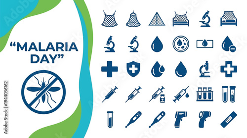 Mosquito prohibition sign highlights global health awareness for malaria day.