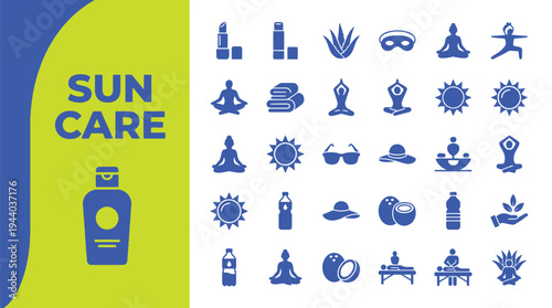 Sun care product bottle highlights essential items for skin protection.