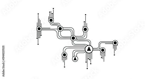 Industrial pipeline network infrastructure diagram