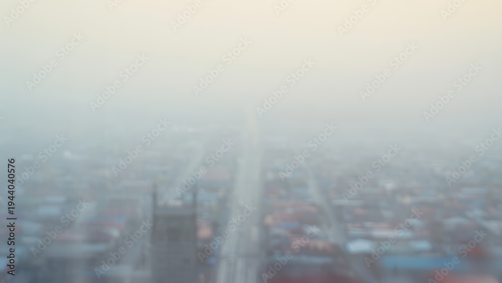 Fototapeta premium Misty Cityscape at Dawn