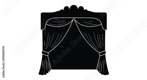 Black luxury velvet drapes with tassels window treatment