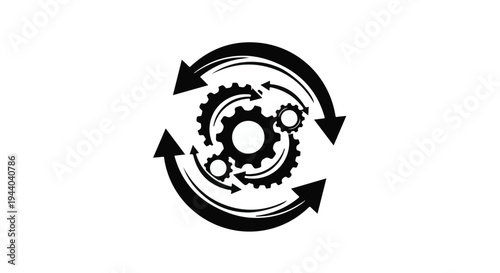gear cycle process workflow improvement icon