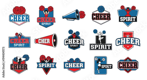 Cheerleading Spirit Icons: Pompoms, Megaphones, and Cheers