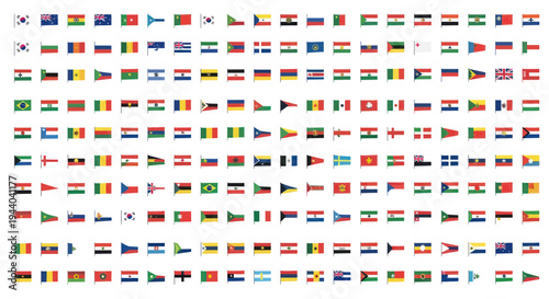 Collection of National Flags from Around the World