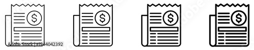 Financial Report  Icon Set Different Style Collection