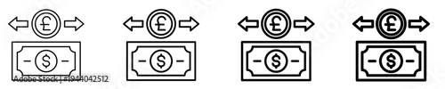 Foreign Exchange  Icon Set Different Style Collection