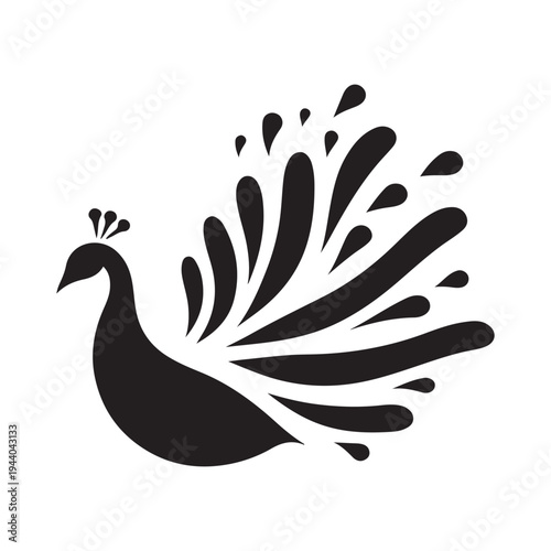 Peacock Symbol of Beauty Pride and Grace illustration concept design set collection