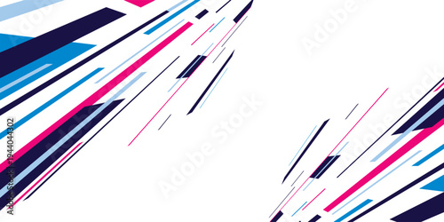 Abstract Geometric Background with Dynamic Diagonal Speed Lines, Colorful Flat Vector Design for Technology, Sports, Corporate Presentation, Motion Concept and Modern Digital Minimalist Backdrop