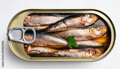 can of sardines isolated on background