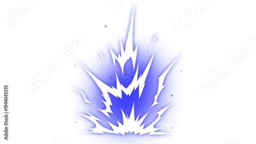 blue elctric energy explosion anime FX