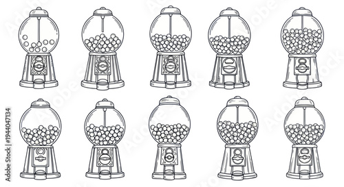 Gumball Machine Collection: Empty to Full Progression