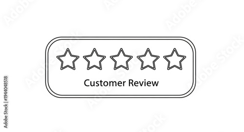 Customer Review Five Star Rating Illustration.