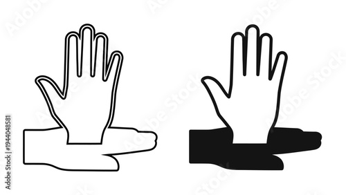 Hand Gesture Icon  with Supporting Hands and Helping Palm Symbols for Charity, Healthcare, Manual Therapy, Protection, and Human Rights Design